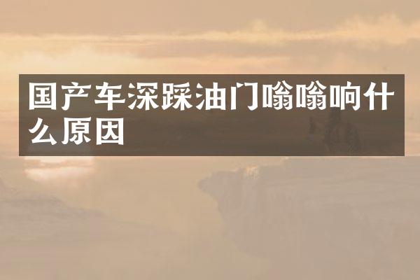 国产车深踩油门嗡嗡响什么原因