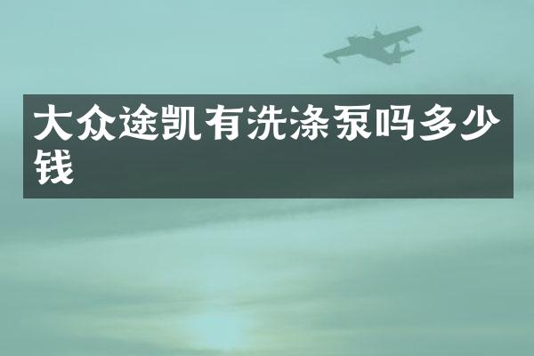 大众途凯有洗涤泵吗多少钱