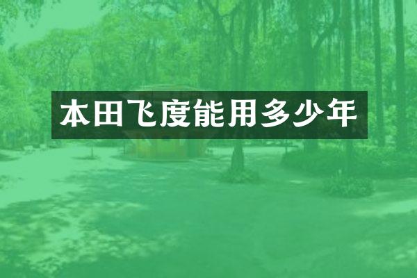 本田飞度能用多少年