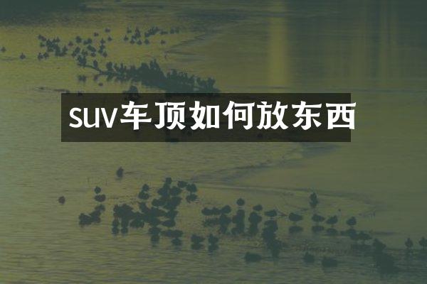suv车顶如何放东西