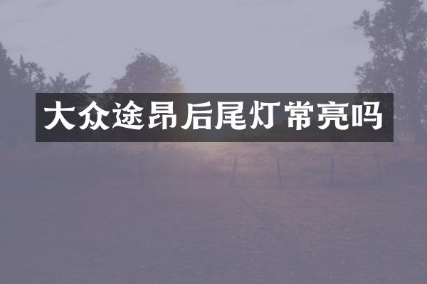 大众途昂后尾灯常亮吗