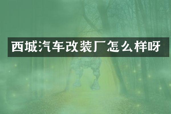 西城汽车改装厂怎么样呀