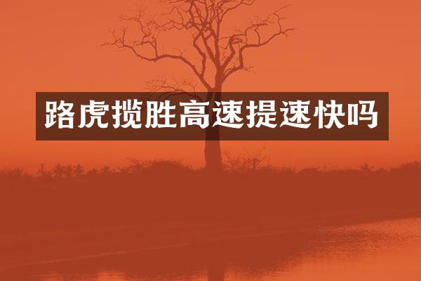 路虎揽胜高速提速快吗
