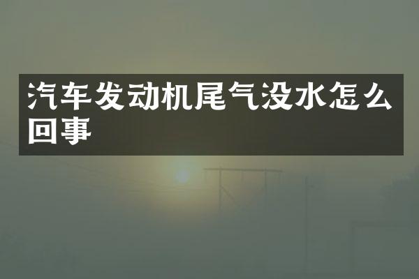 汽车发动机尾气没水怎么回事