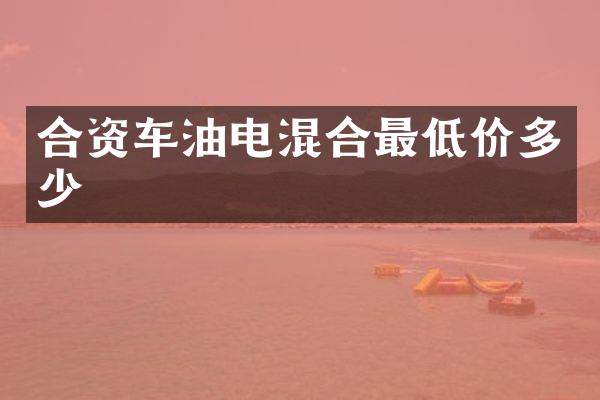 合资车油电混合最低价多少