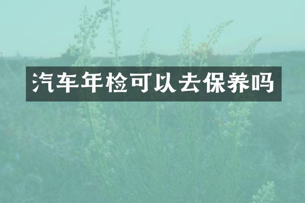 汽车年检可以去保养吗