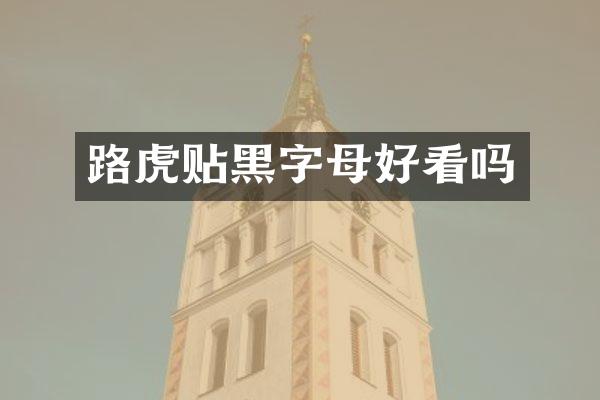 路虎贴黑字母好看吗