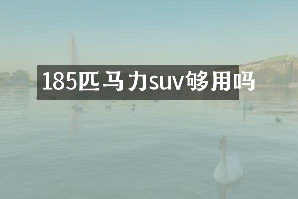 185匹马力suv够用吗