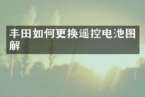 丰田如何更换遥控电池图解