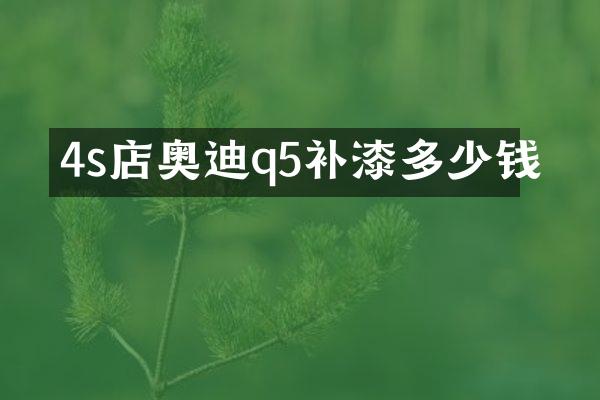 4s店奥迪q5补漆多少钱