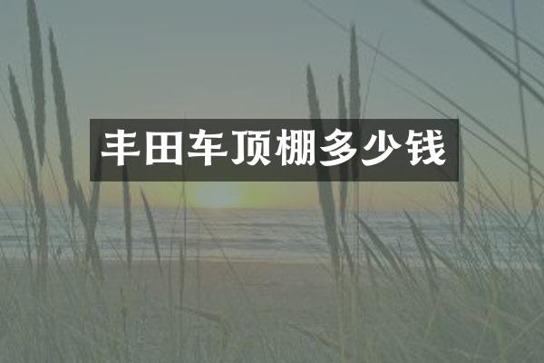 丰田车顶棚多少钱
