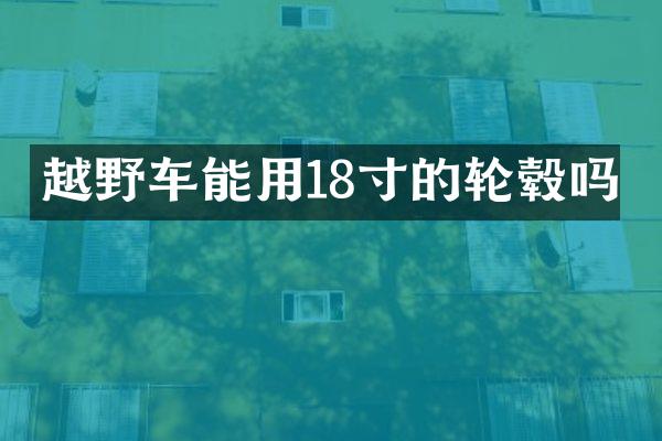 越野车能用18寸的轮毂吗