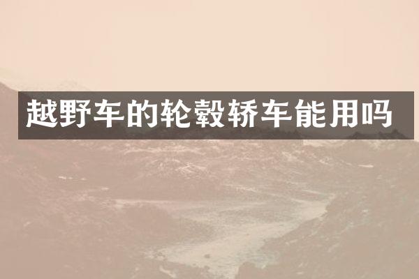 越野车的轮毂轿车能用吗