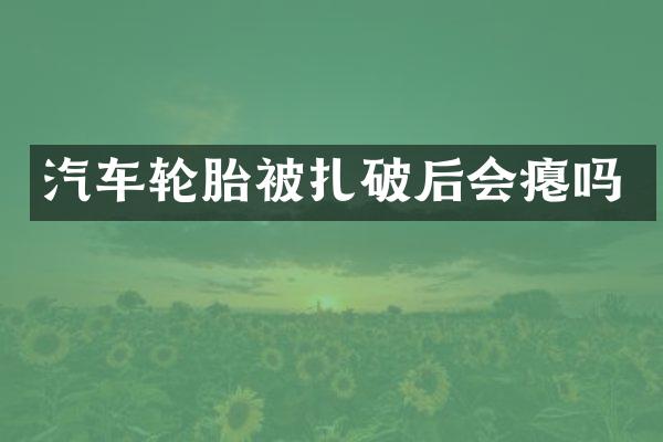 汽车轮胎被扎破后会瘪吗