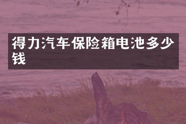 得力汽车保险箱电池多少钱