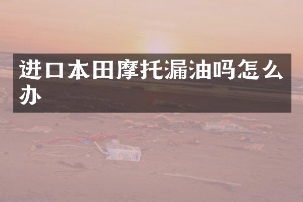 进口本田摩托漏油吗怎么办