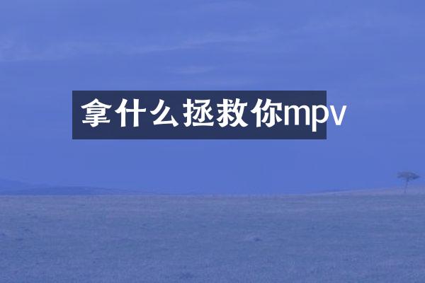 拿什么拯救你mpv