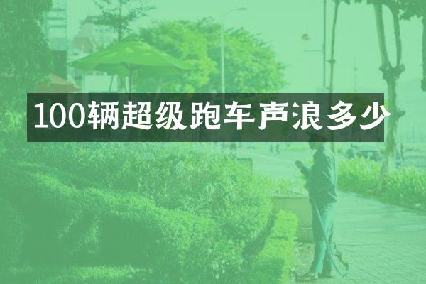 100辆超级跑车声浪多少