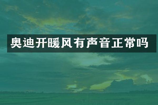 奥迪开暖风有声音正常吗