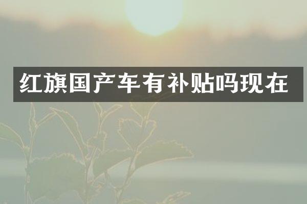 红旗国产车有补贴吗现在