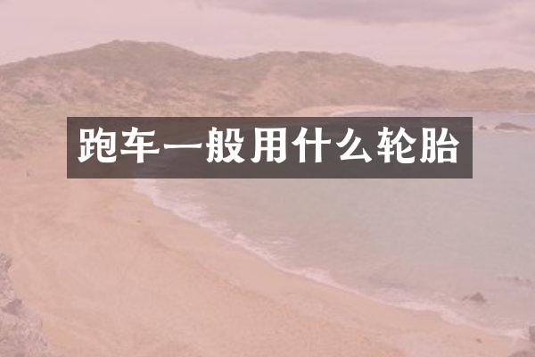 跑车一般用什么轮胎