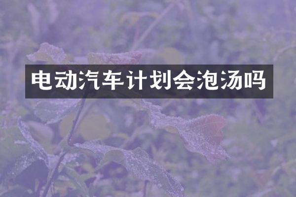 电动汽车计划会泡汤吗