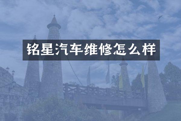 铭星汽车维修怎么样