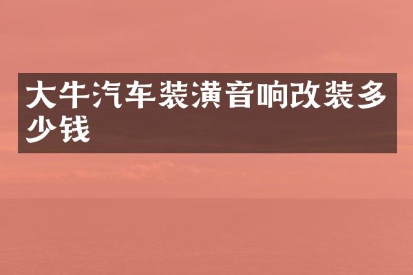 大牛汽车装潢音响改装多少钱