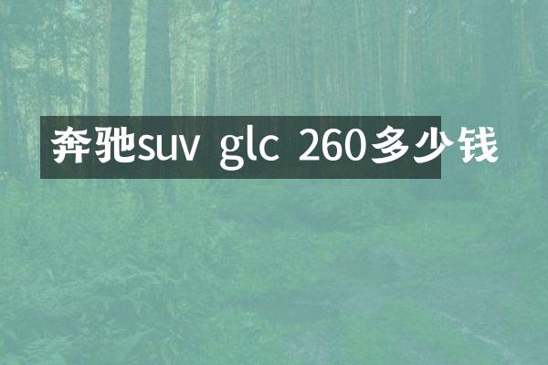 奔驰suv glc 260多少钱