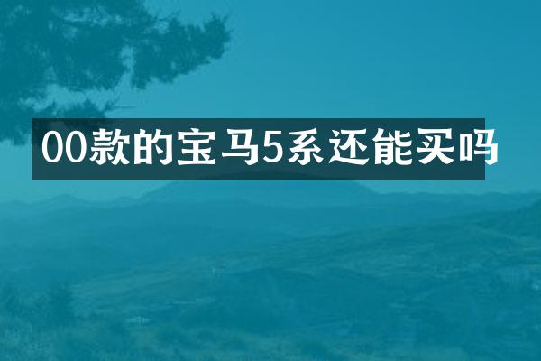 00款的宝马5系还能买吗