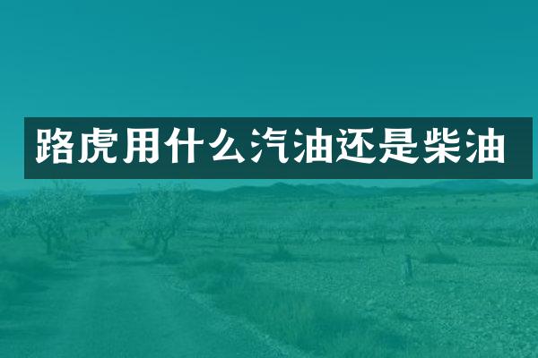 路虎用什么汽油还是柴油