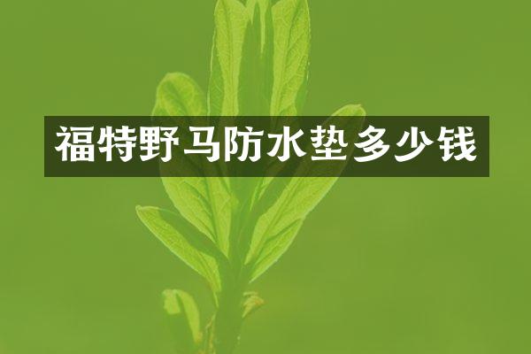 福特野马防水垫多少钱