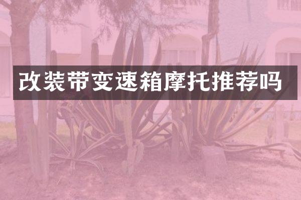 改装带变速箱摩托推荐吗