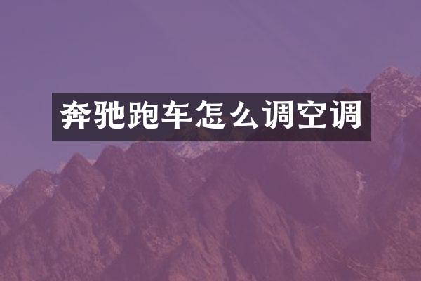 奔驰跑车怎么调空调