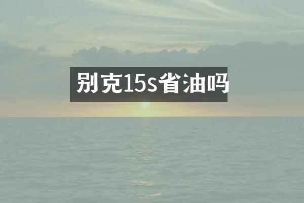 别克15s省油吗