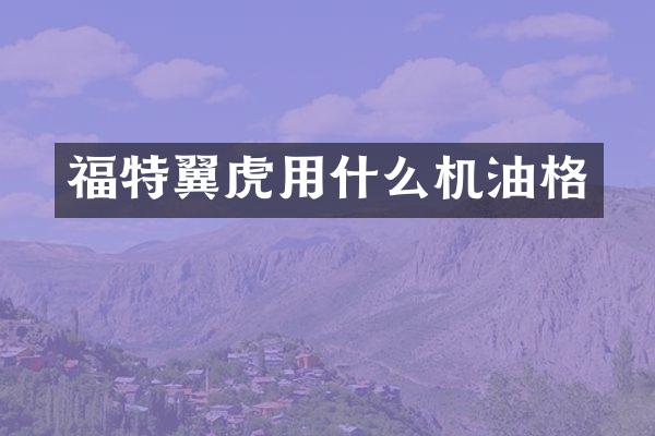 福特翼虎用什么机油格