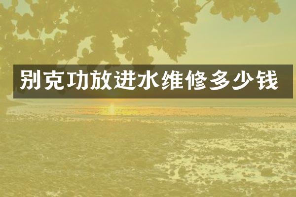 别克功放进水维修多少钱