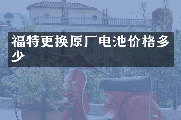 福特更换原厂电池价格多少