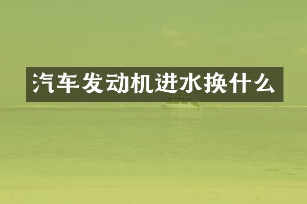 汽车发动机进水换什么