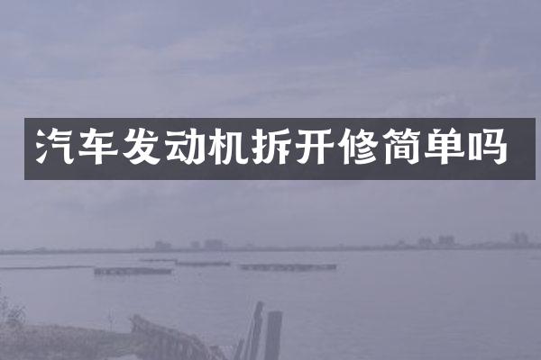 汽车发动机拆开修简单吗