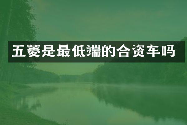 五菱是最低端的合资车吗