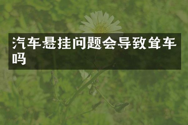 汽车悬挂问题会导致耸车吗