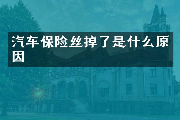 汽车保险丝掉了是什么原因
