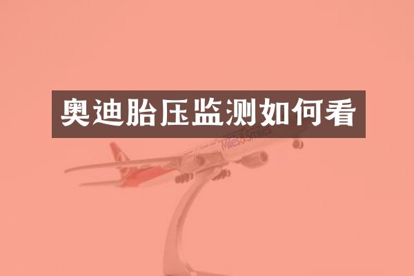 奥迪胎压监测如何看