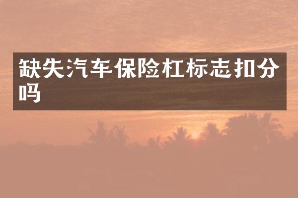 缺失汽车保险杠标志扣分吗