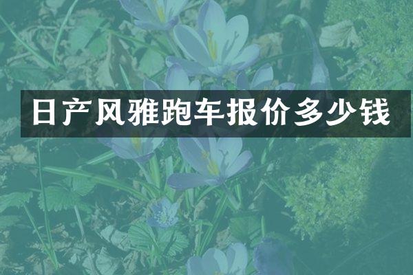 日产风雅跑车报价多少钱