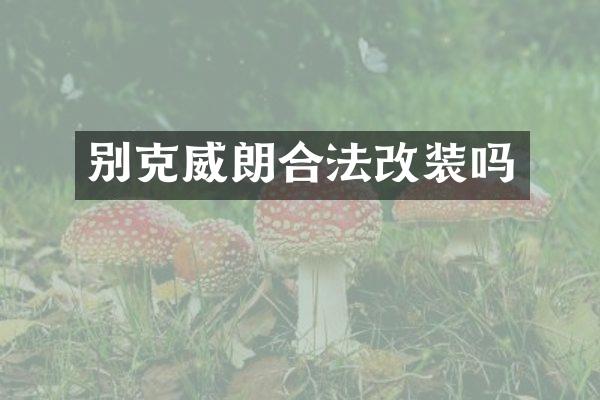别克威朗合法改装吗