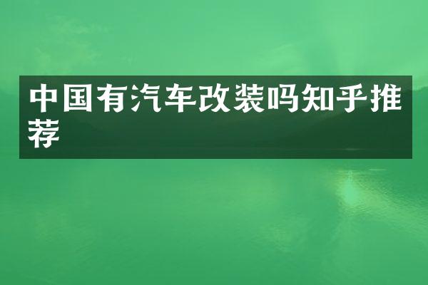 中国有汽车改装吗知乎推荐