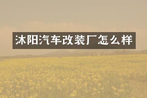 沐阳汽车改装厂怎么样