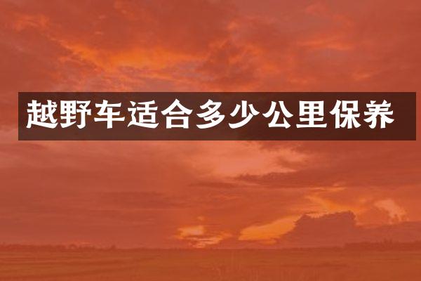 越野车适合多少公里保养